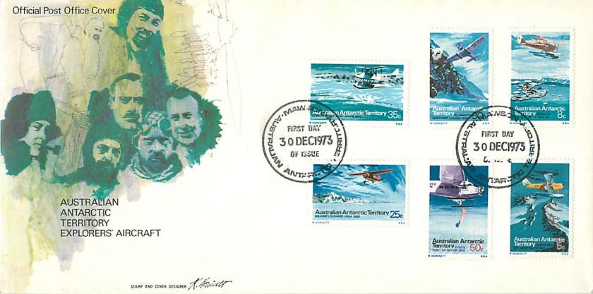 AUSTRALIAN ANTARCTIC   1973 Mawson FDC   Explorers Air.  