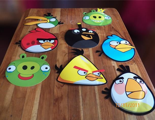 8pcs Angry Birds Car Stickers wall decoration christmas cartoon  