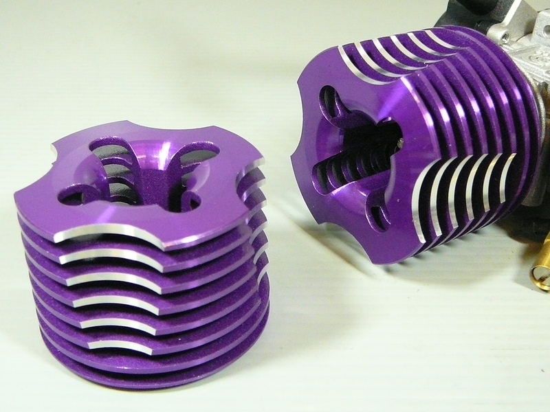 VERTEX VX 18 PURPLE ANODISED COOLING HEAD NITRO ENGINE  