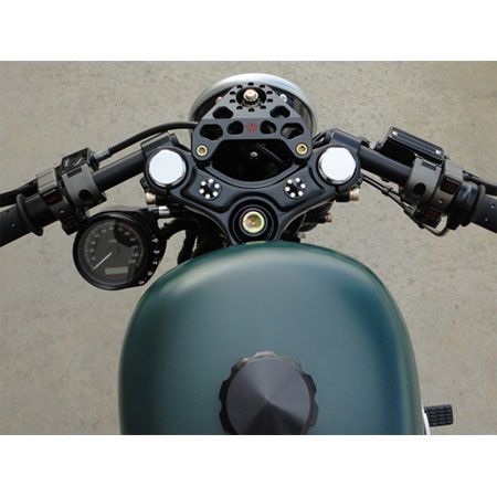 Black Clip On Handlebars For Harley w/ 39mm Fork Tubes  