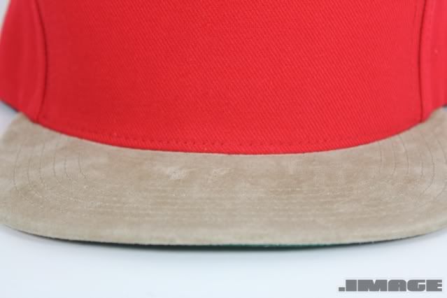 SUPREME SUEDE BROWN RED SNAP BACK GREEN UNDER BRIM BACK ARK  