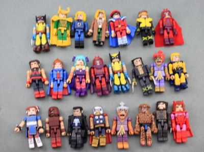 FREE SHIP Lot 23 Pcs Marvel Minimates X men Wolverine Thing Street 