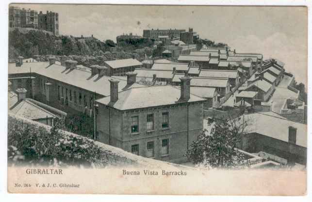 GIBRALTAR BUENA VISTA BARRACKS UNDIVIDED POSTCARD  