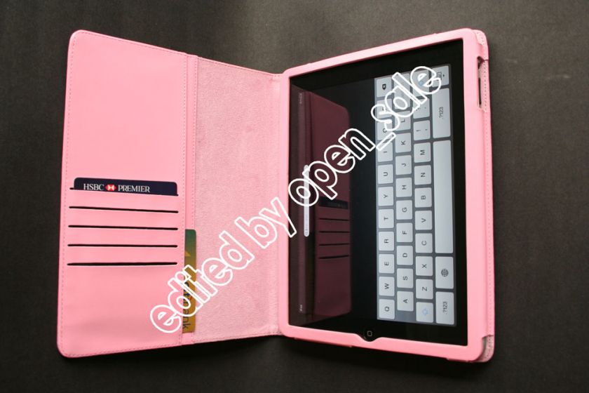 Jnt Pink Ultraslim Thin Smart Organizer Note/Card Leather Cover Case 