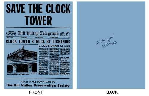 Back to the Future Save the Clock Tower Flyer  