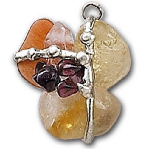 Seeds of Light Fire Element Amulet Crystal Pendant  