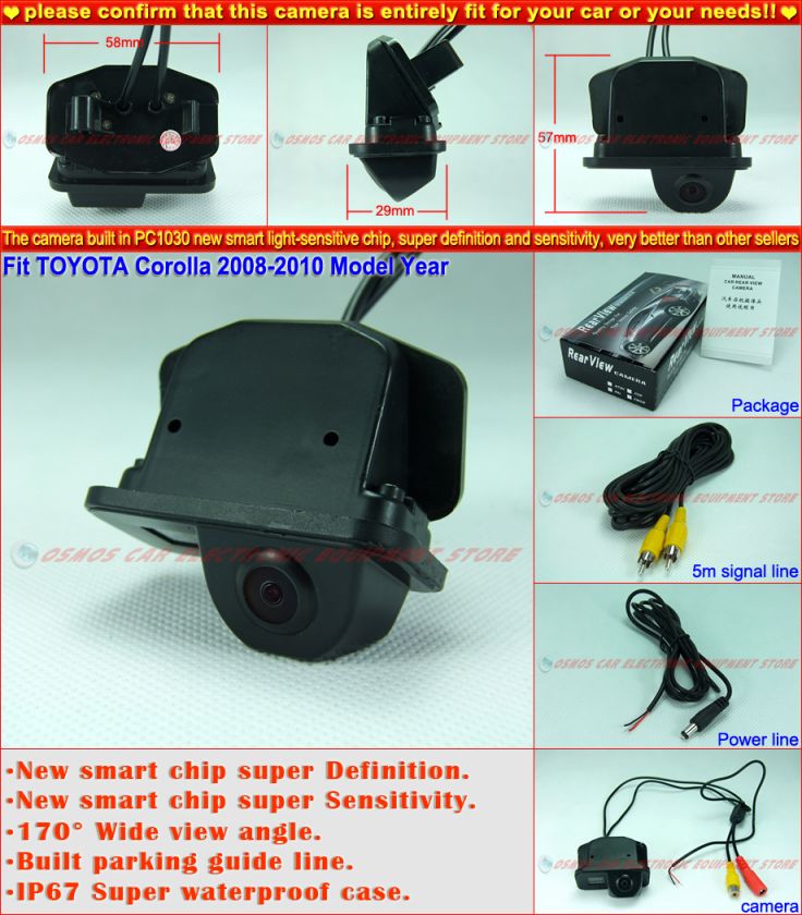 170°angle, IP67 Waterproof, Parking guide line.