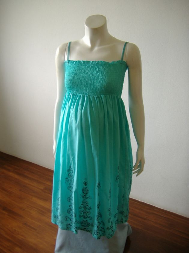 GYPSY SUMMER MATERNITY DRESS   SIZE U.S 8/10 (TURQ)  