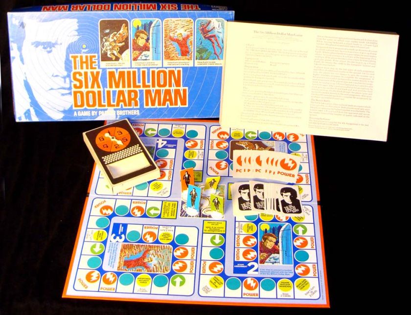 The Six Million Dollar Man Steve Austin 1975 Parker Brothers Board 