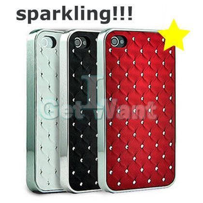   Zircon Sparking Rhinestone Diamond Cover Case For Iphone 4 4G 4S