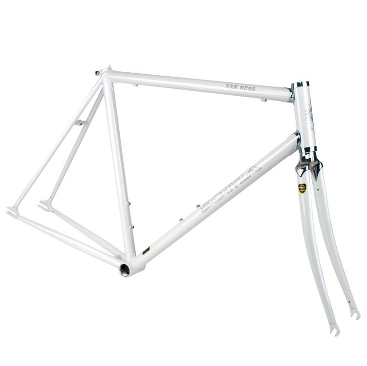 Soma VAN NESS PEARL WHITE 52 LUGGED TRACK FRAME W/FORK  