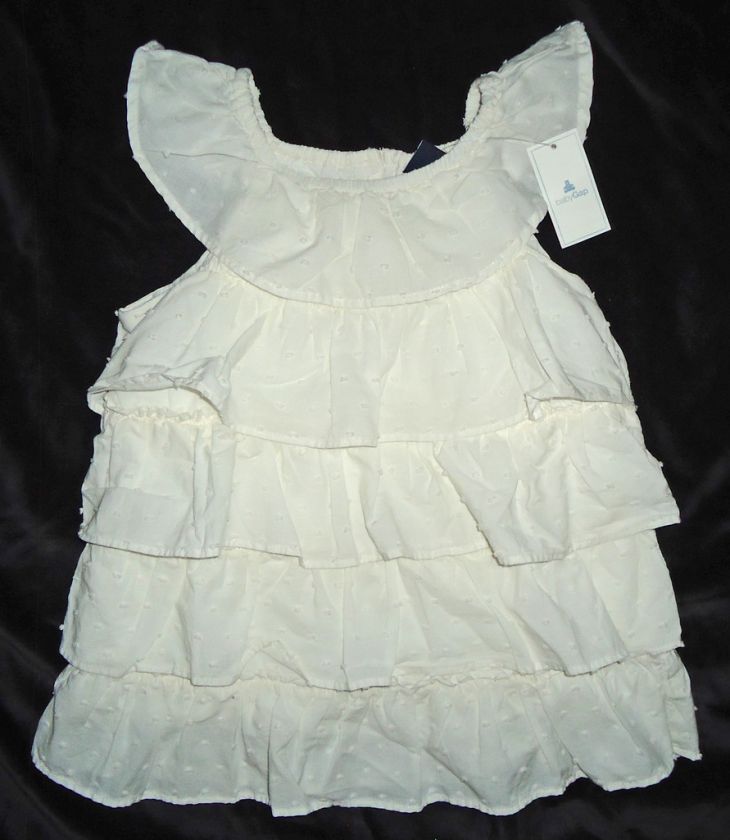 Baby Gap NWT White Swiss Dot Tier Ruffle Top 3 3T 5 5T  