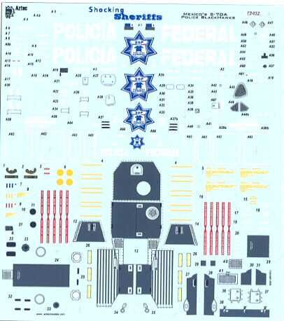 Aztec Decals 1/72 SHOCKING SHERIFFS Mexican S 70 Copter  