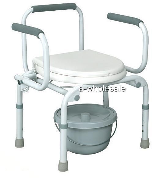 Bedside Commode with Removable Back & Flip up Armrests  