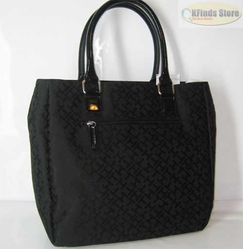 NWT $89 Tommy Hilfiger Black NS Tote Handbag Purse Shoulder Bag 