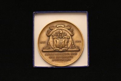 Firemen Insurance 100th Anniversary Bronze Medallion NJ  