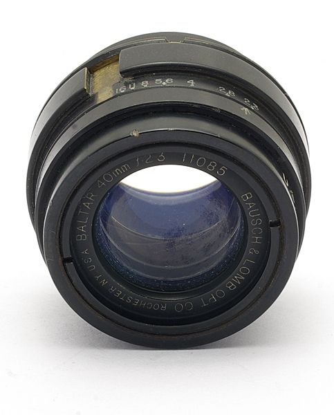 Bausch Lomb Baltar 2.3/40 mm #11085 lens base  