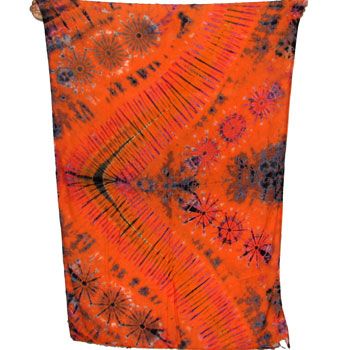 this is a beautiful hand tie dye sarong wrap shawl scarf made of