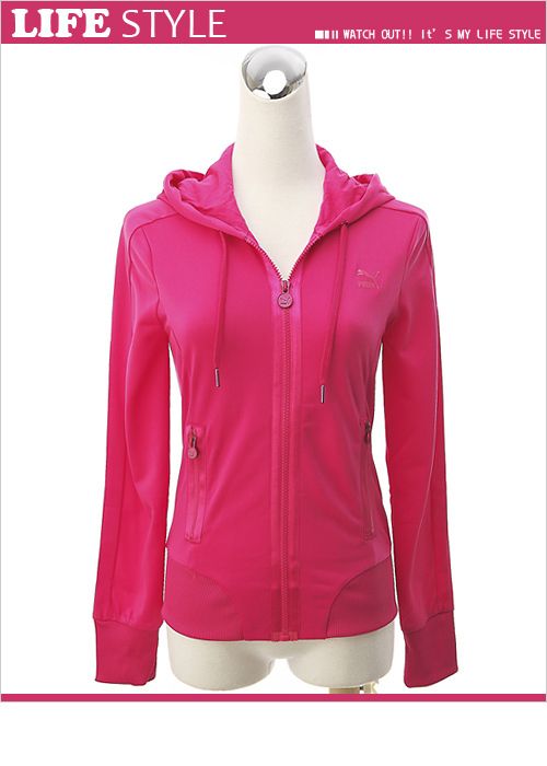 BN PUMA Womens Shine Hooded Track Jacket Beetroot Purple  