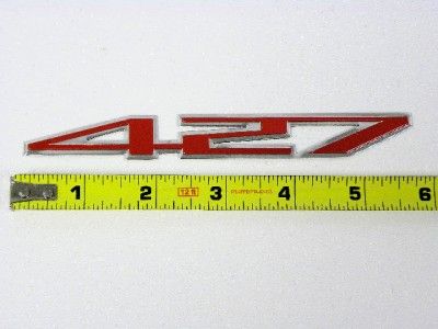 CHEVY CORVETTE Z06 C6 427 CI ENGINE HOOD EMBLEMS RED  