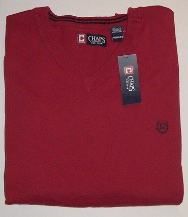 CHAPS RALPH LAUREN RED COTTON VEST GOLF SWEATER 4XB  