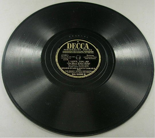 ITEM  Rare 1944 Vintage 6 Record Set   The Merry Widow   Kitty 