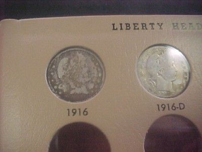 1892 1916 LIBERTY HEAD BARBER QUARTER SET 46 PCS DANSCO  