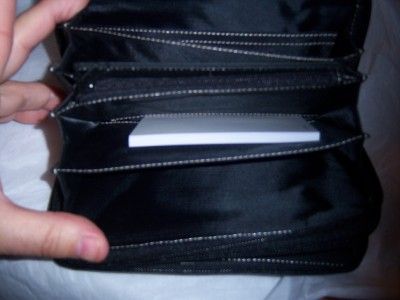 My Big Fat Black Leather Checkbook Wallet  