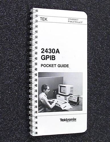 TEKTRONIX 2430A ORIGINAL GPIB / PROGRAMMING MANUAL  