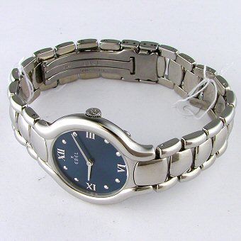 Ebel Beluga Ladies Size Stainless Steel Blue Dial Watch  