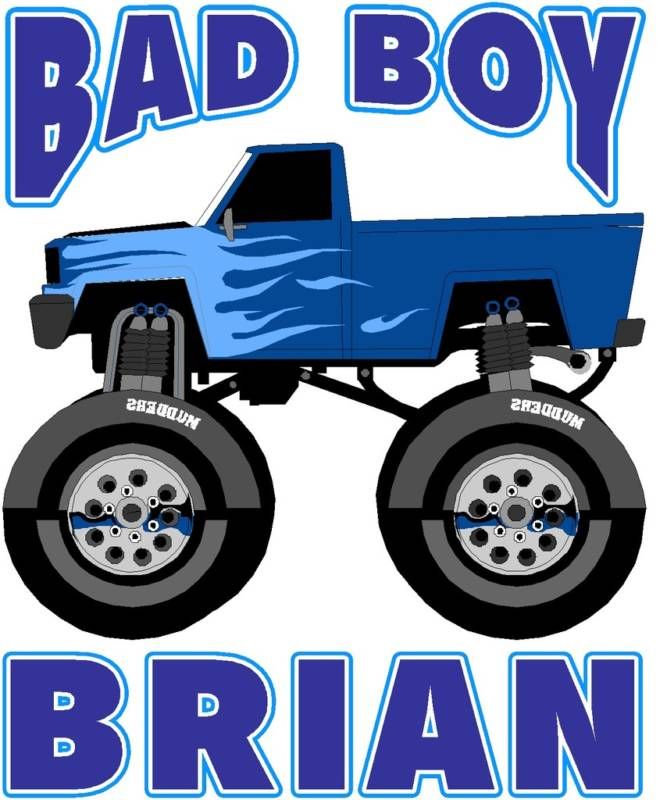 BLUE MONSTER JAM TRUCK T SHIRT DESIGN DECAL NEW  