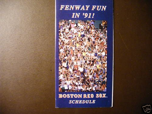 Boston Red Sox 1991 schedule   Fenway Fun in 91  