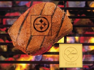 Pittsburgh Steelers Logo BBQ Grill Meat Branding Iron  