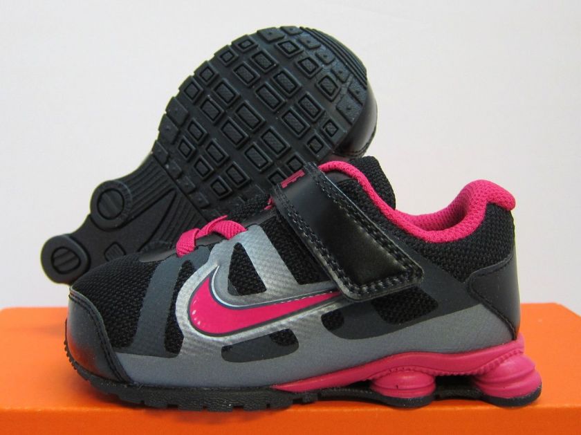NEW NIKE BABY SHOX ROADSTER TODDLERS [487867 060] BLACK VOLTAGE CHERRY 