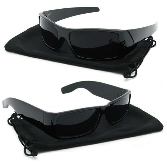 SUPER DARK Car Shades BLACK Sunglasses Plain Privacy  