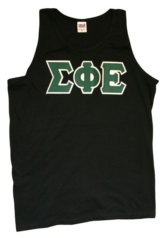 Phi Kappa Psi   Twill Letters Tank Top   S XL  