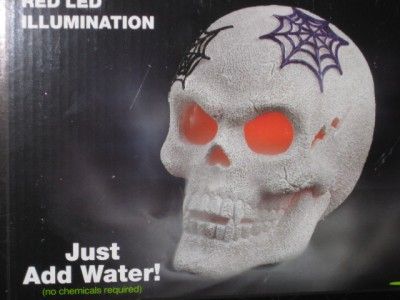   Mist Making Skull Head Red LED Illumination Just Add Tap Water  