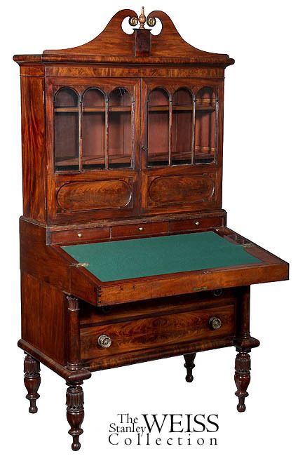 SWC A Fine Sheraton Secretary, Essex County, c.1810  