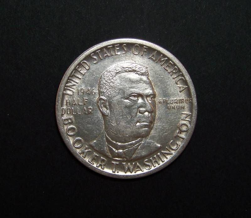 1946 Silver Booker T. Washington Commemorative Half  