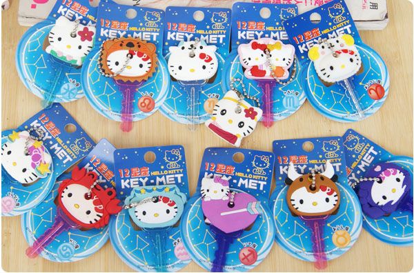 Lovely Hello Kitty Hug Design Key Cap Cover Chain  