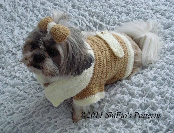 DOG COAT PET CROCHET PATTERN #179 by ShiFios Patterns  