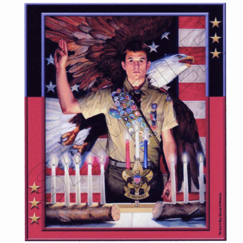 Boy Scouts Eagle Scout Edible Cake Topper Decoration Image  