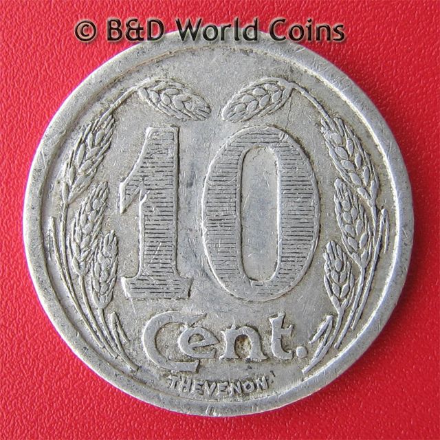 FRANCE CHAMBER OF COMMERCE 1921 10 CENTIMES EMERGENCY TOKEN 23mm 