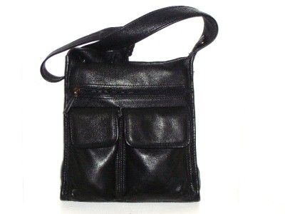 FOSSIL Super Soft Supple Black Pebbled Leather Shoulder Bag Handbag 