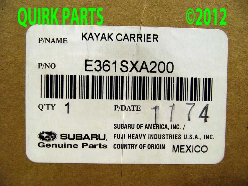 Genuine Subaru Part Number E361SFG400