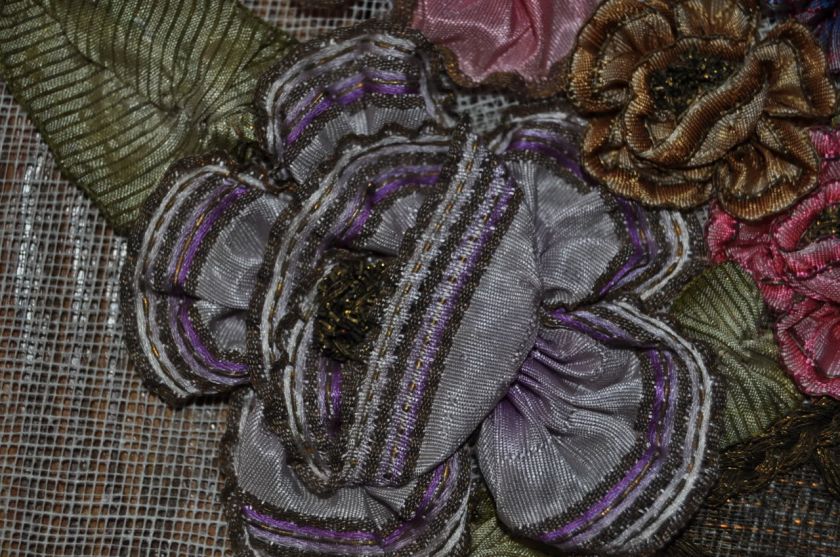   SEW ON PASSEMENTERIE APPLIQUE FLORAL BASKET RIBBON ART NR  