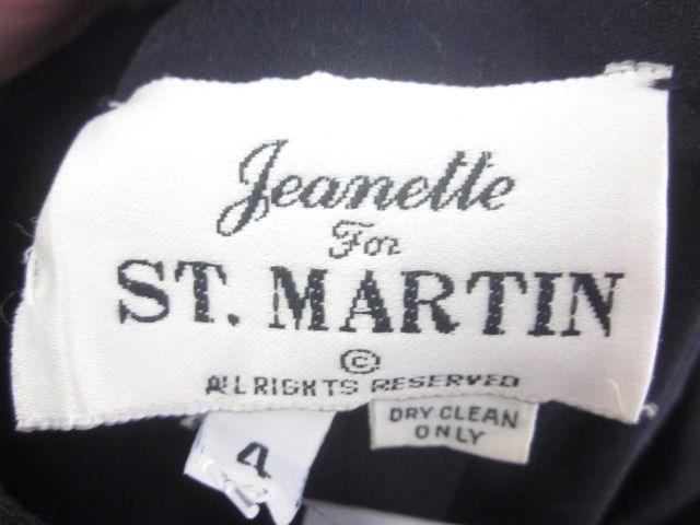 JEANETTE FOR ST MARTIN Black Sequined Slacks Pants Sz 4  