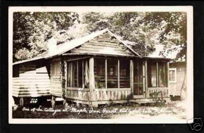 Mikana Wisconsin 30s RPPC Maple Inn Resort Log Cabin WI  