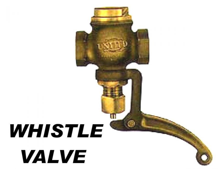 WHISTLE VALVE 25WT UNITED BRASS STEAM OIL WATER  