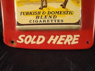 ANTIQUE VINTAGE RETRO CAMELS TIN STORE TOBACCIANA ADVERTISING SIGN 